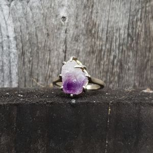 Raw Amethyst Ring